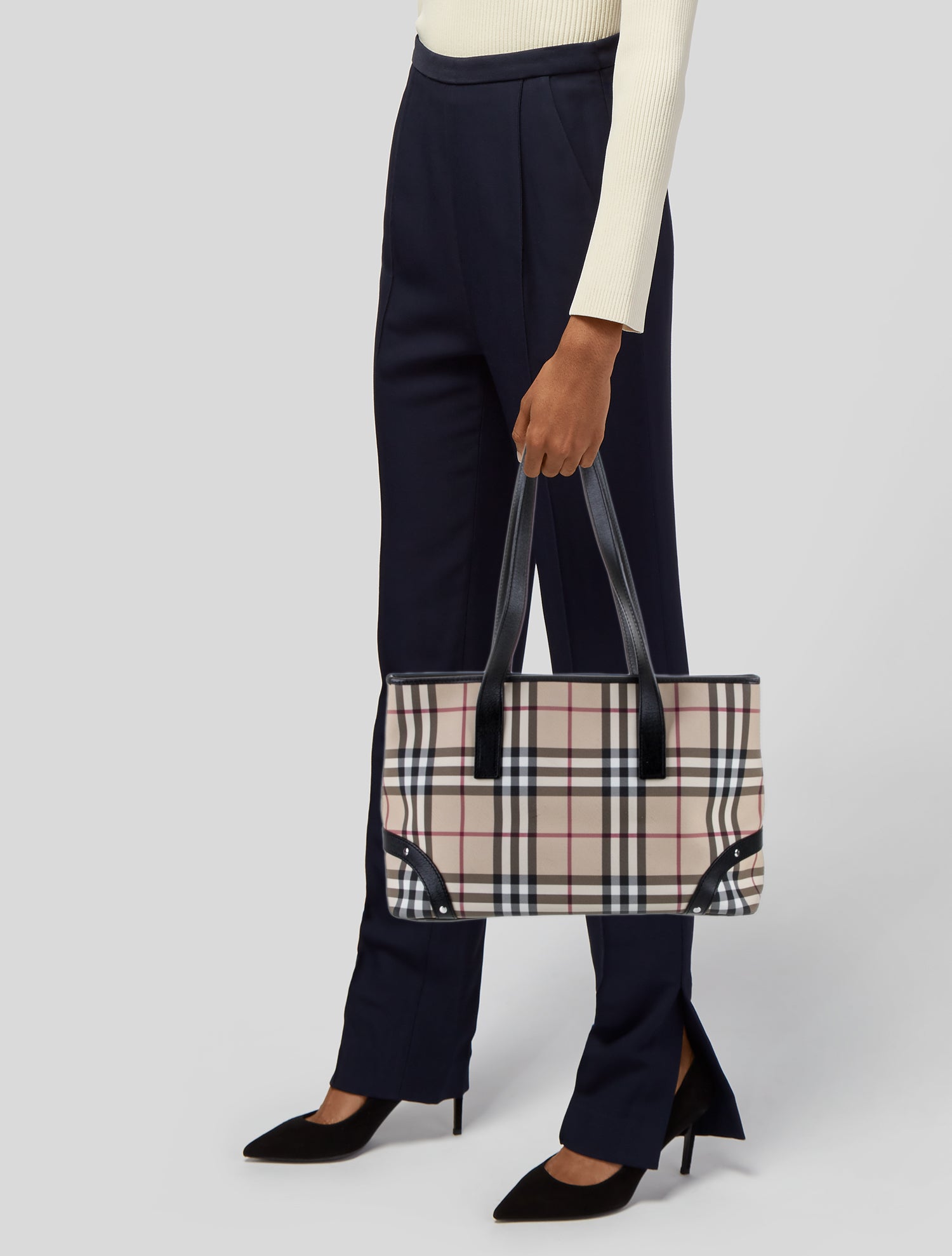Burberry Nova Check Top Handle Bag