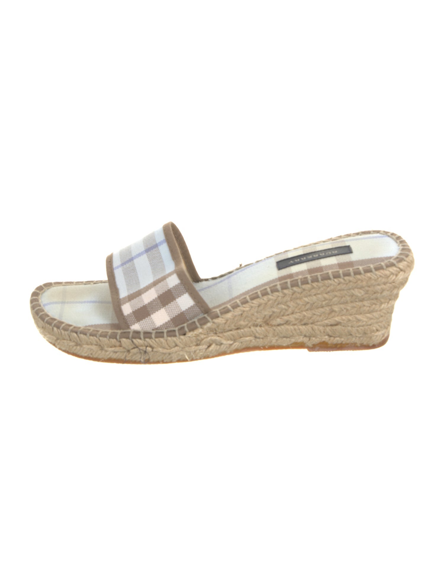 Burberry Nova Check Pattern Canvas Espadrilles