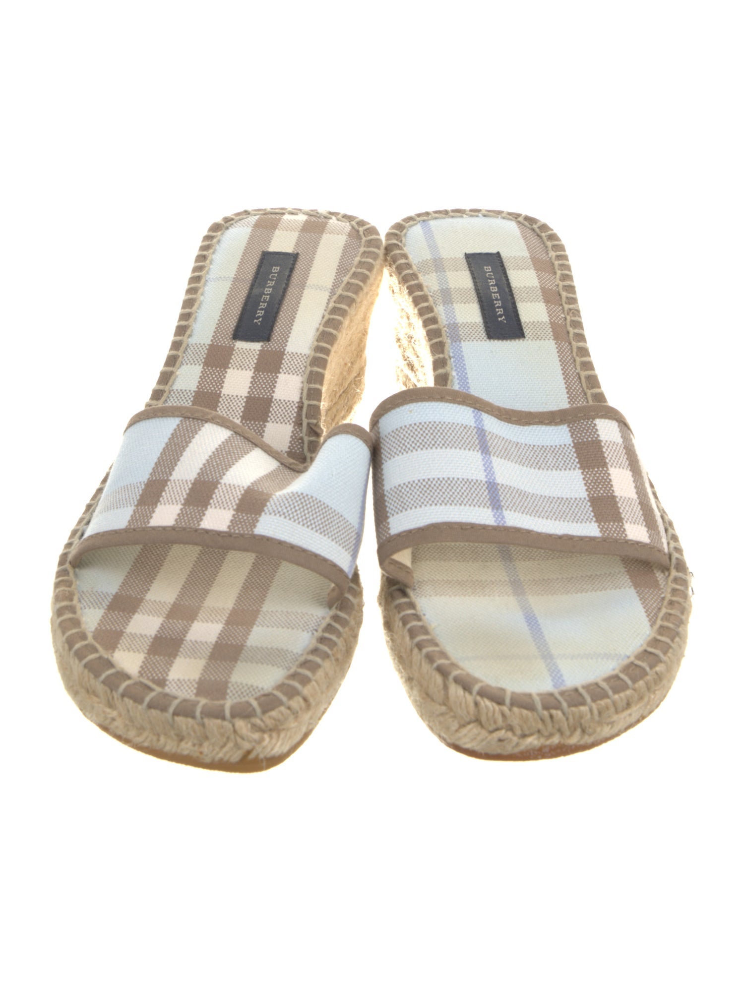 Burberry Nova Check Pattern Canvas Espadrilles