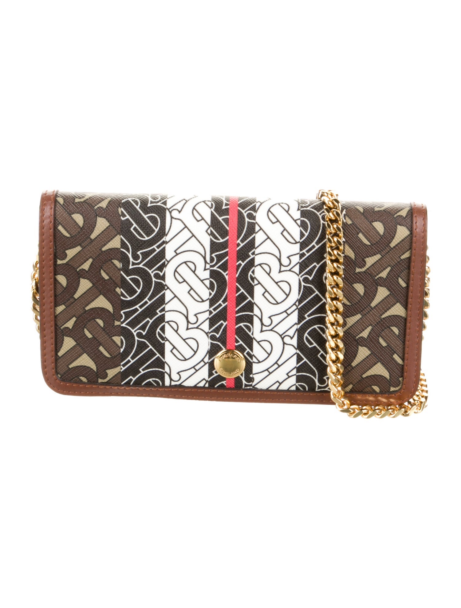 Burberry Rowe Wallet On Chain TB Monogram Wallet