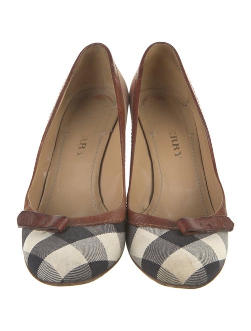 Burberry Exploded Check Pattern Canvas Pumps