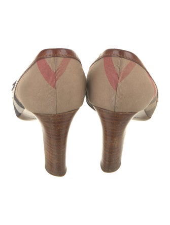 Burberry Exploded Check Pattern Canvas Pumps