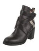 Burberry House Check Pattern Leather Boots
