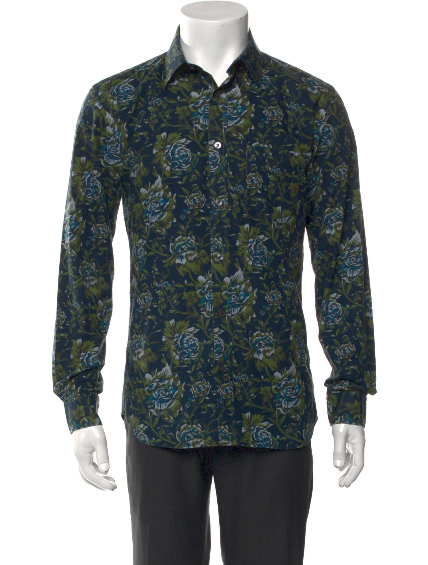 Burberry Floral Print Long Sleeve Shirt