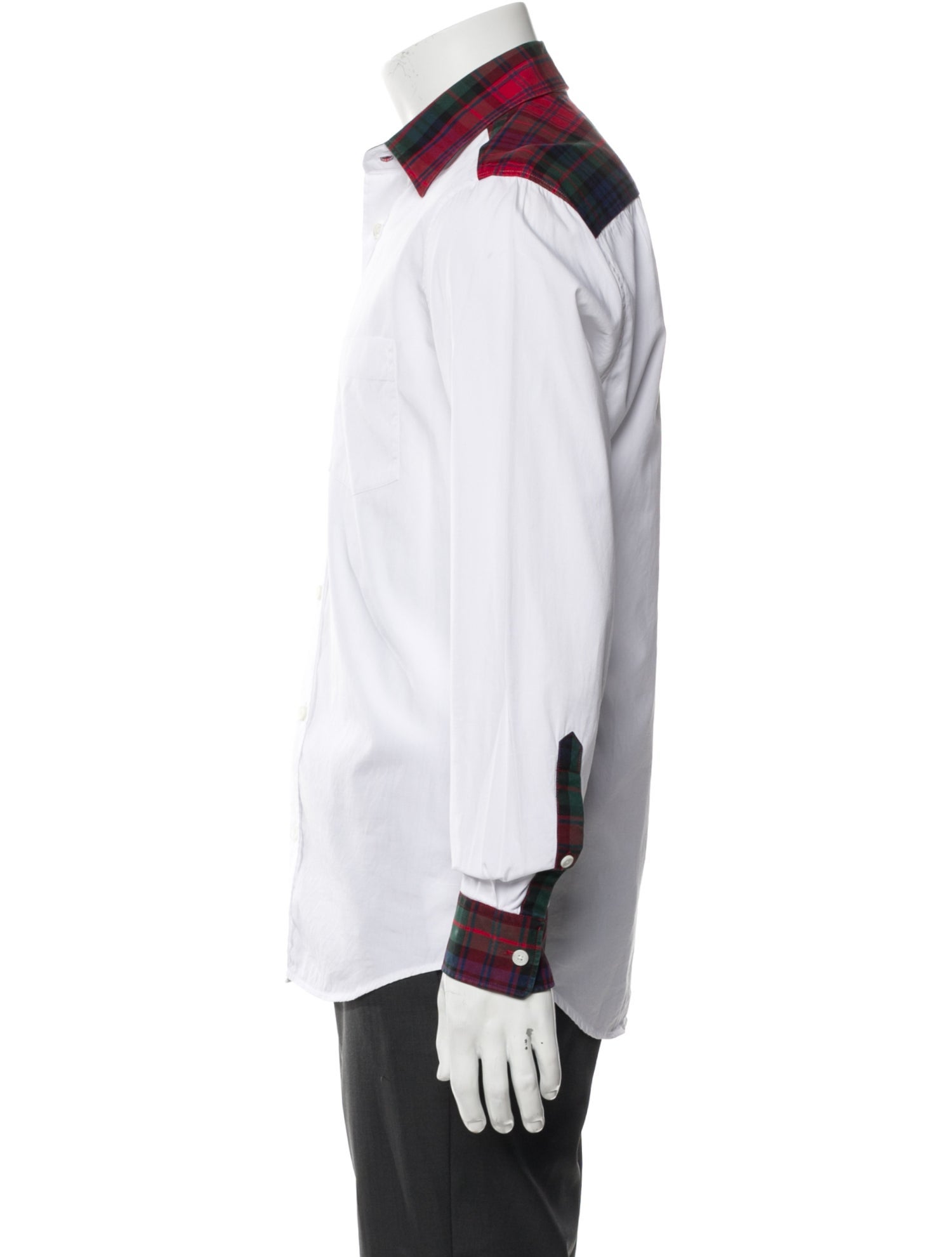 Burberry Plaid Print Long Sleeve Dress Shirt