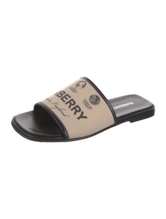 Burberry Canvas Printed Slides