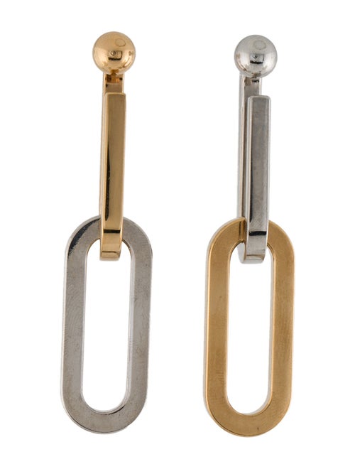 Burberry Two-Tone Chain Link Earrings
