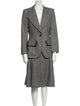 Burberry Prorsum Wool Houndstooth Print Skirt Suit