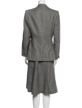 Burberry Prorsum Wool Houndstooth Print Skirt Suit