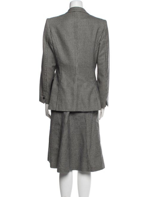 Burberry Prorsum Wool Houndstooth Print Skirt Suit