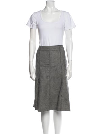 Burberry Prorsum Wool Houndstooth Print Skirt Suit