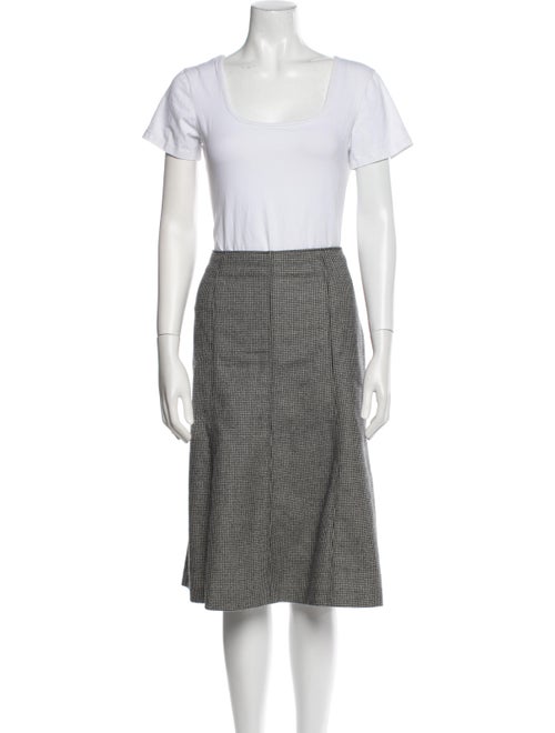 Burberry Prorsum Wool Houndstooth Print Skirt Suit