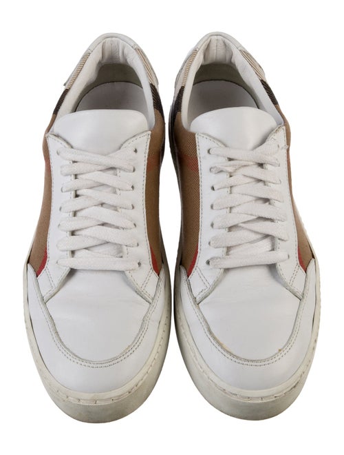 Burberry House Check Pattern Leather Sneakers