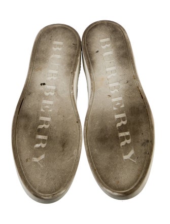 Burberry House Check Pattern Leather Sneakers