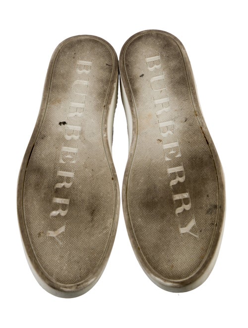 Burberry House Check Pattern Leather Sneakers