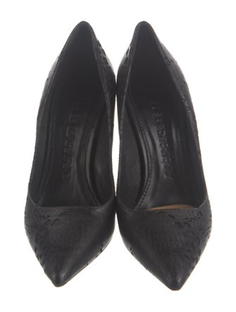 Burberry Leather Lasercut Accents Pumps
