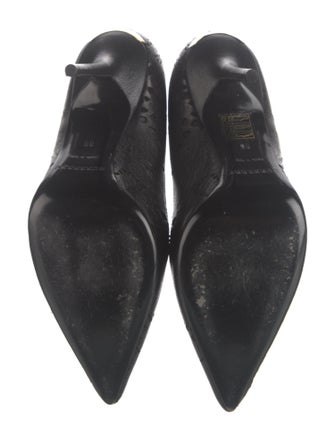 Burberry Leather Lasercut Accents Pumps