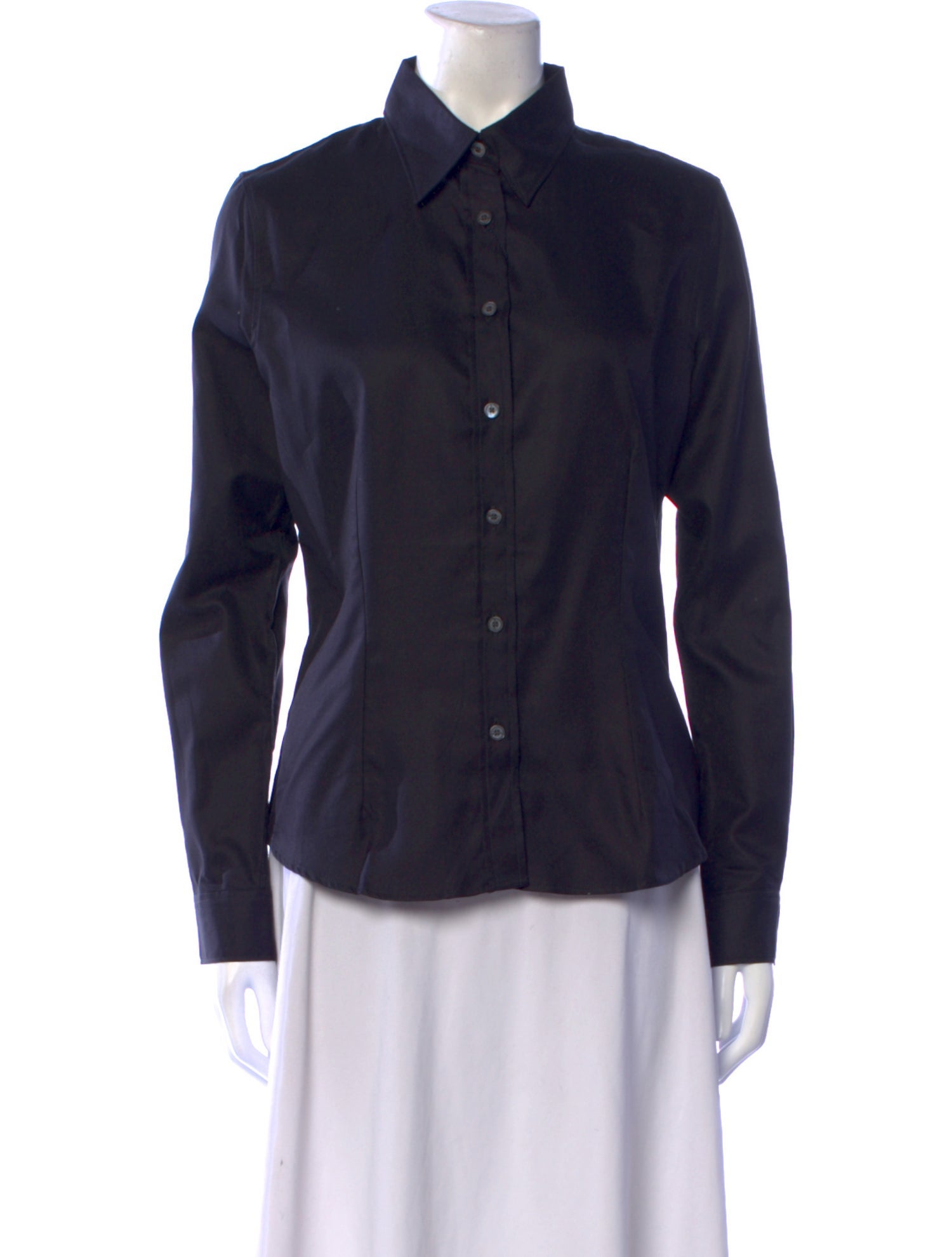 Burberry Long Sleeve Button-Up Top