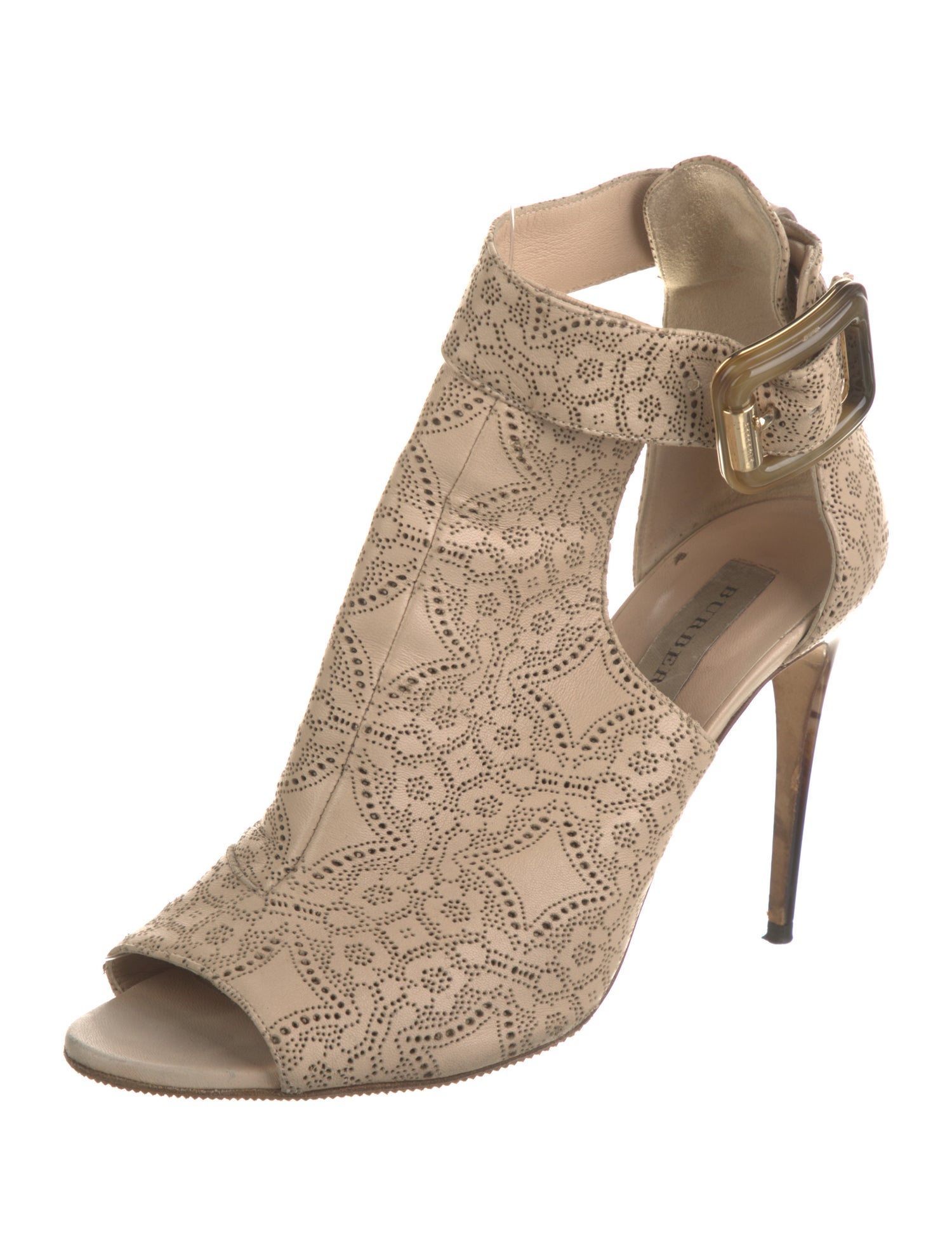 Burberry Leather Printed Pumps