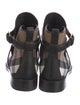 Burberry House Check Pattern Leather Chelsea Boots