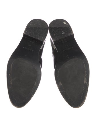 Burberry House Check Pattern Leather Chelsea Boots