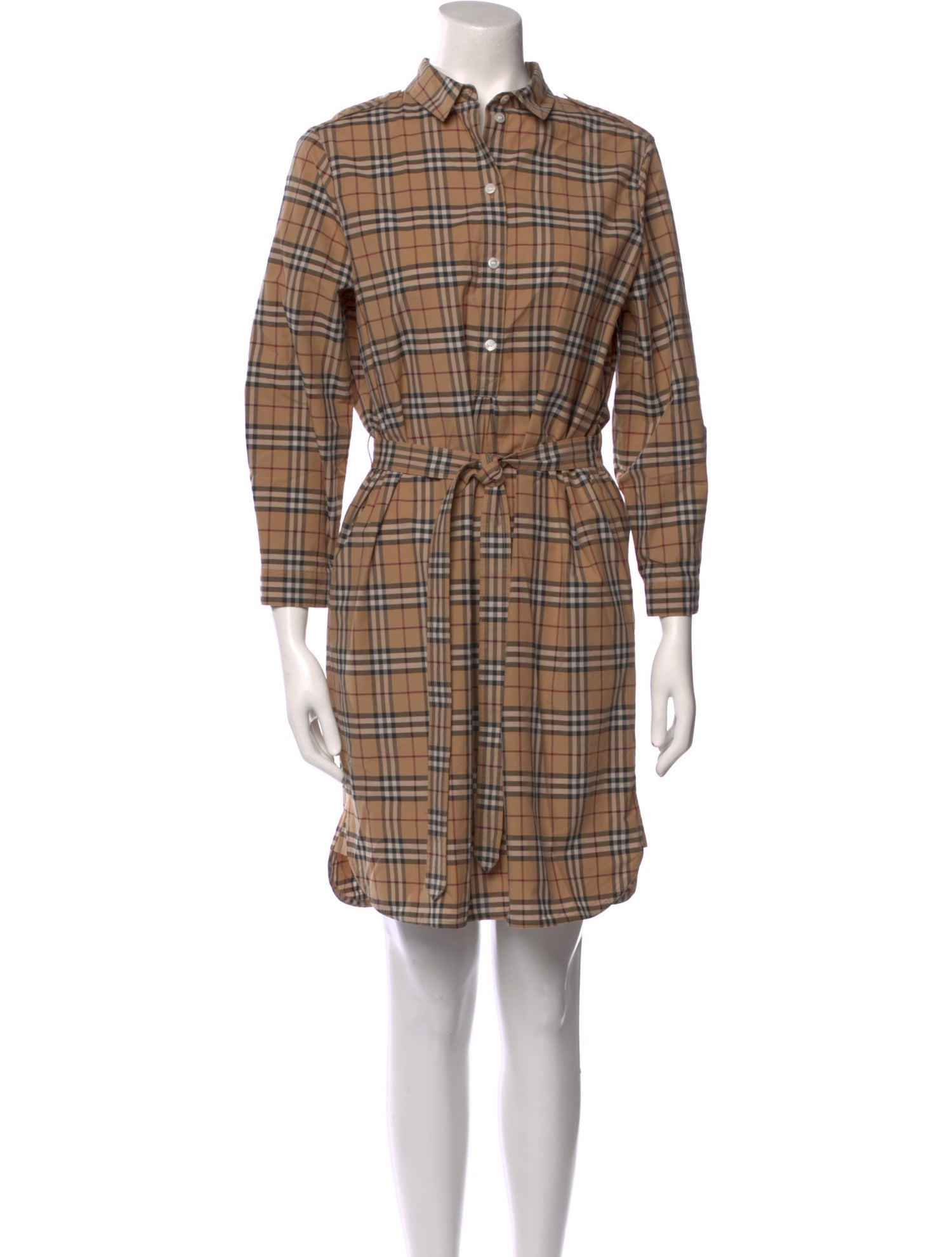 Burberry Plaid Print Mini Dress