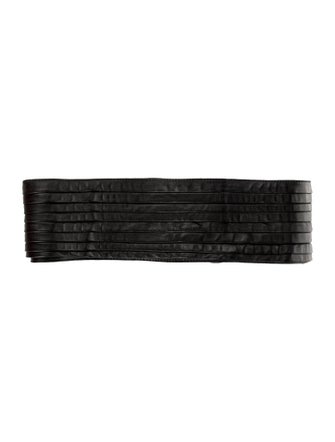 Burberry Wide Leather Waist Belt