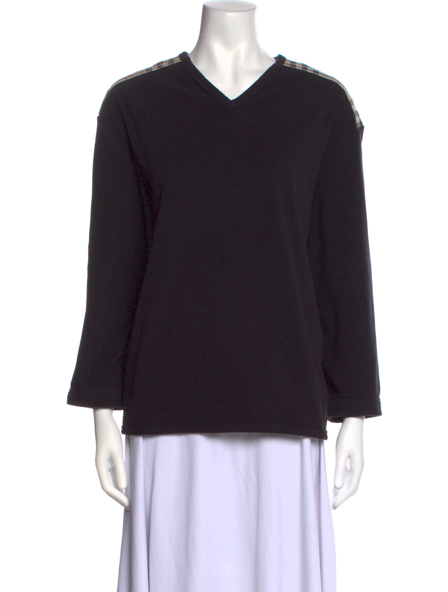 Burberry Golf V-Neck Long Sleeve Top