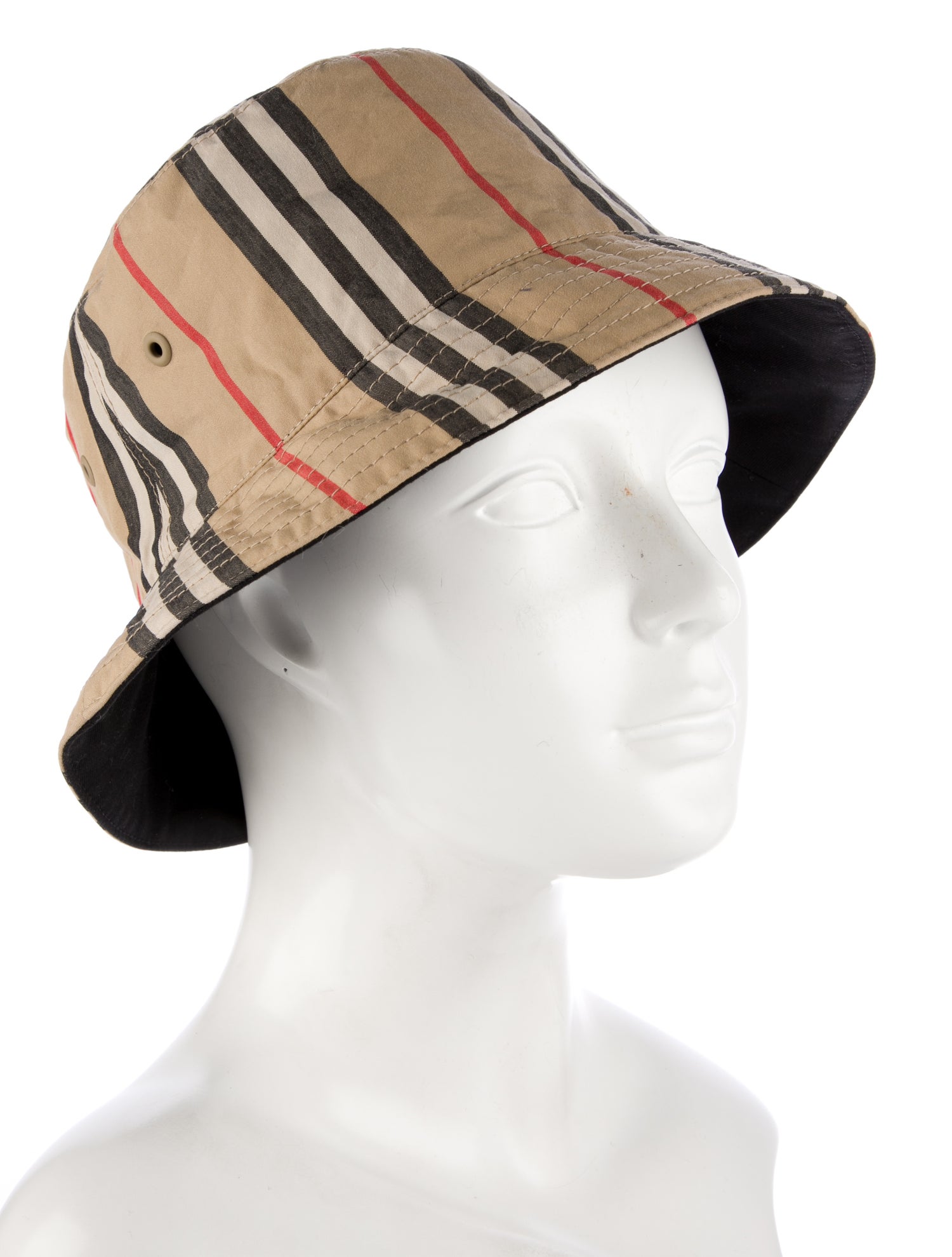 Burberry Check Print Canvas Bucket Hat