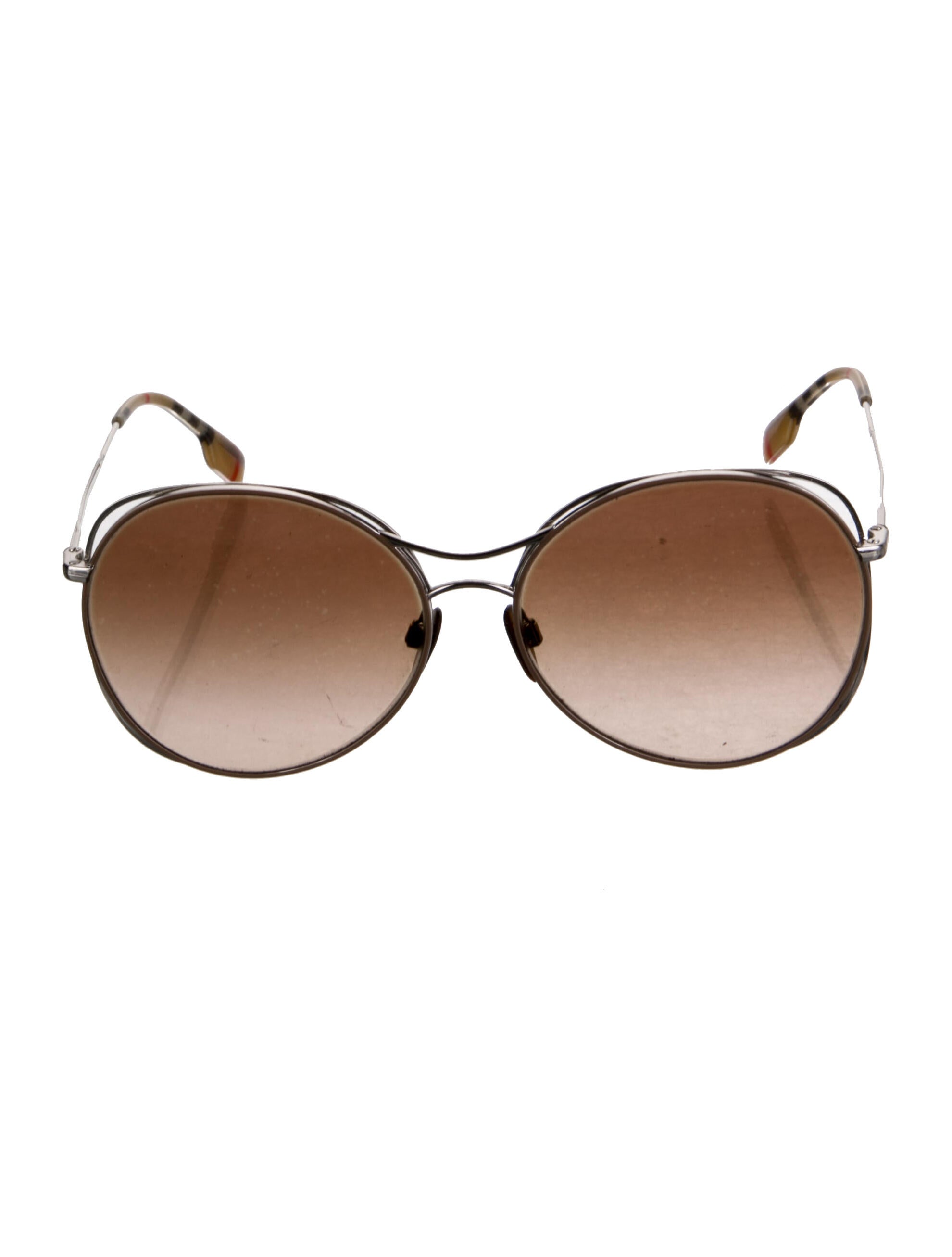 Burberry Nova Check Pattern Oversize Sunglasses