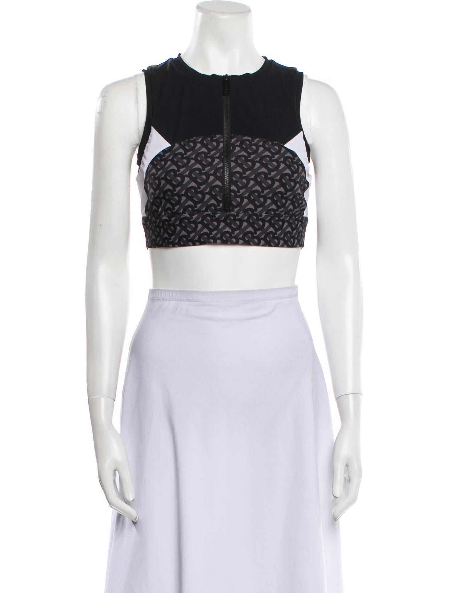 Burberry Nylon Printed Crop Top
