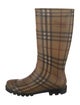 Burberry Horseferry Check Pattern Rubber Rain Boots