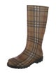Burberry Horseferry Check Pattern Rubber Rain Boots