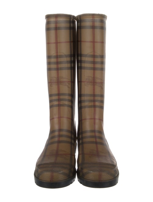 Burberry Horseferry Check Pattern Rubber Rain Boots