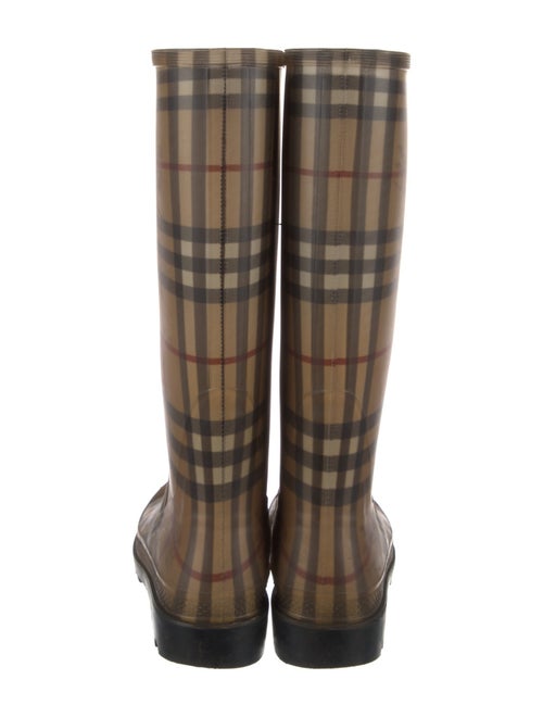 Burberry Horseferry Check Pattern Rubber Rain Boots