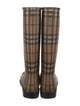Burberry Horseferry Check Pattern Rubber Rain Boots