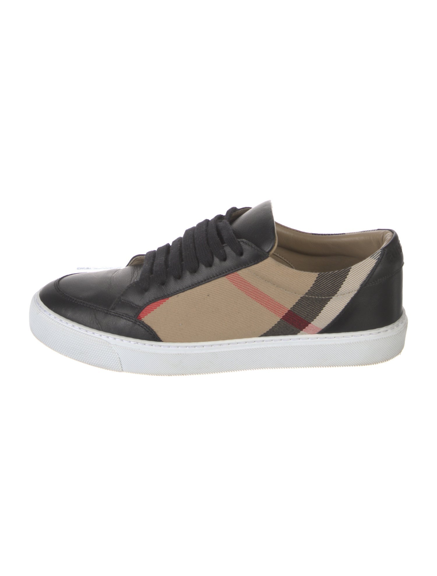 Burberry Nova Check Pattern Leather Sneakers
