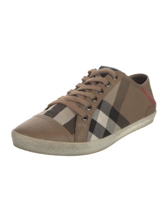 Burberry House Check Pattern Canvas Sneakers