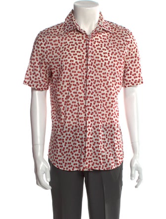 Burberry Floral Print Short Sleeve Shirt