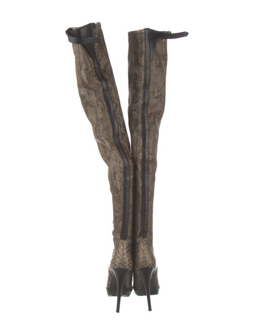 Burberry Snakeskin Animal Print Boots