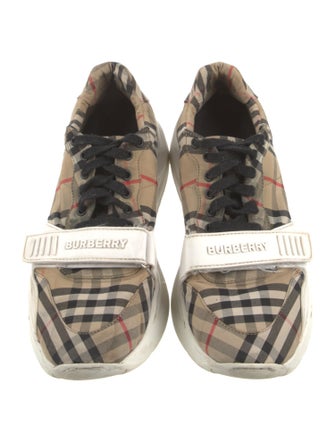 Burberry House Check Pattern Canvas Sneakers
