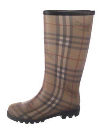 Burberry Rubber Printed Rain Boots
