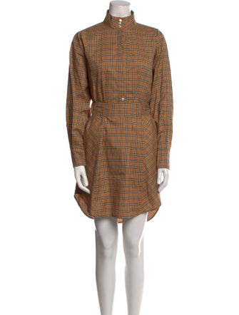 Burberry Plaid Print Mini Dress