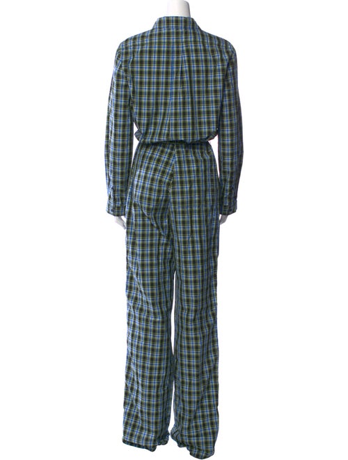 Burberry Plaid Print Jumpsuit