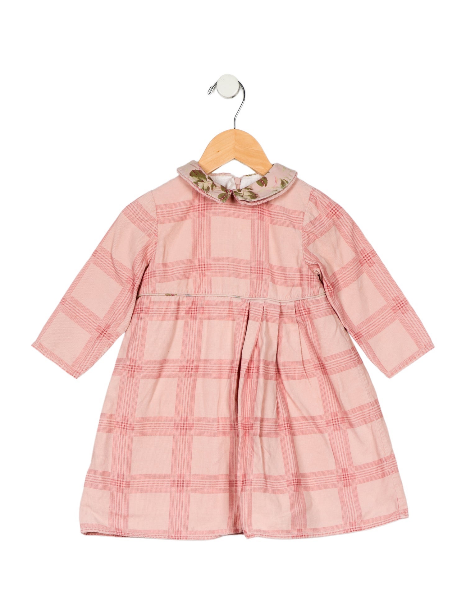 Burberry Toddler Girls' Pleated Long Sleeve Dress