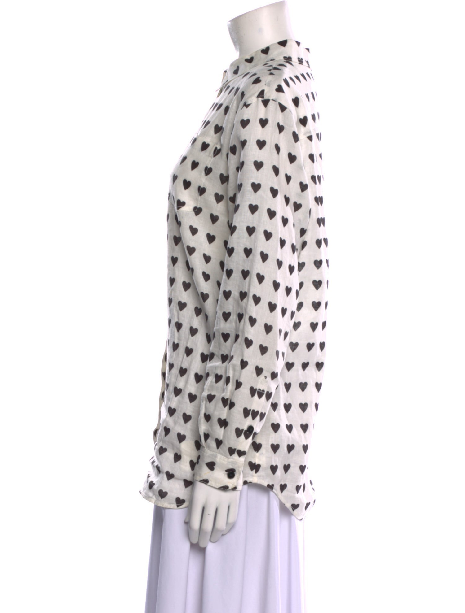 Burberry Linen Printed Button-Up Top