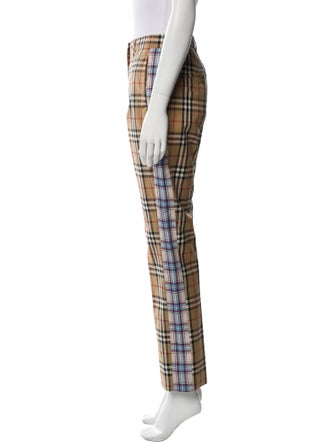 Burberry Plaid Print Straight Leg Pants