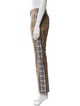 Burberry Plaid Print Straight Leg Pants