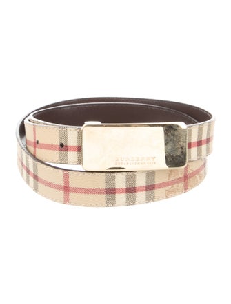 Burberry Haymarket Check Pattern Belt Kit