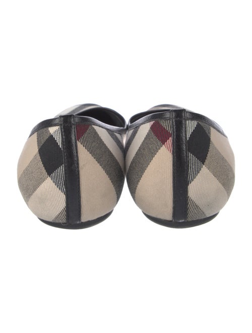 Burberry Nova Check Pattern Canvas Ballet Flats
